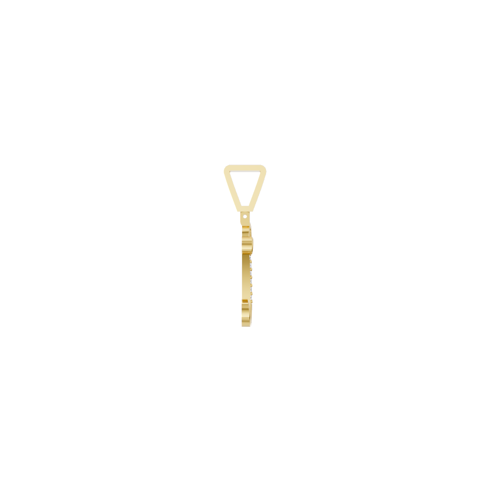 Aarinya Calligraphic Initial 'L' Lab Grown Diamond Pendant, The Script Initial 'L' Diamond Pendant