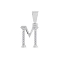 Aarinya Geometric Diamond Initial 'M' Pendant, The Signature Letter 'M' Pendant