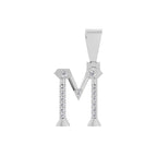 Aarinya Geometric Diamond Initial 'M' Pendant, The Signature Letter 'M' Pendant