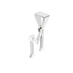 Aarinya Geometric Diamond Initial 'M' Pendant, The Signature Letter 'M' Pendant