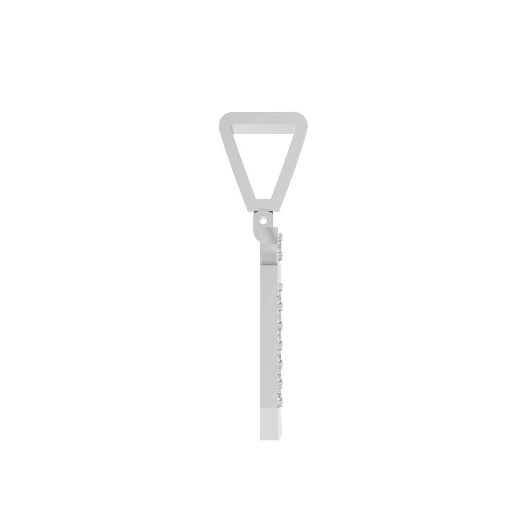 Aarinya Geometric Diamond Initial 'M' Pendant, The Signature Letter 'M' Pendant