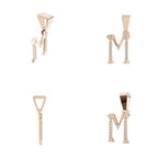 Aarinya Geometric Diamond Initial 'M' Pendant, The Signature Letter 'M' Pendant