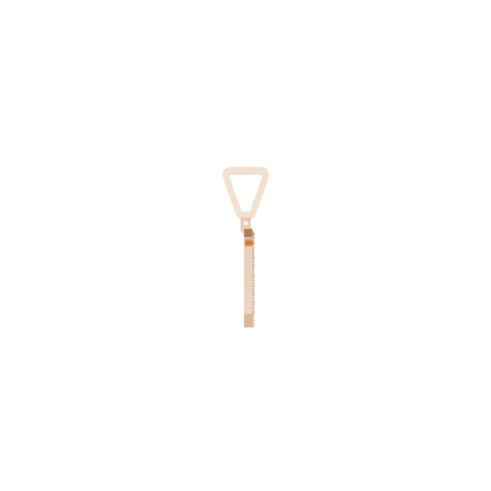Aarinya Geometric Diamond Initial 'M' Pendant, The Signature Letter 'M' Pendant