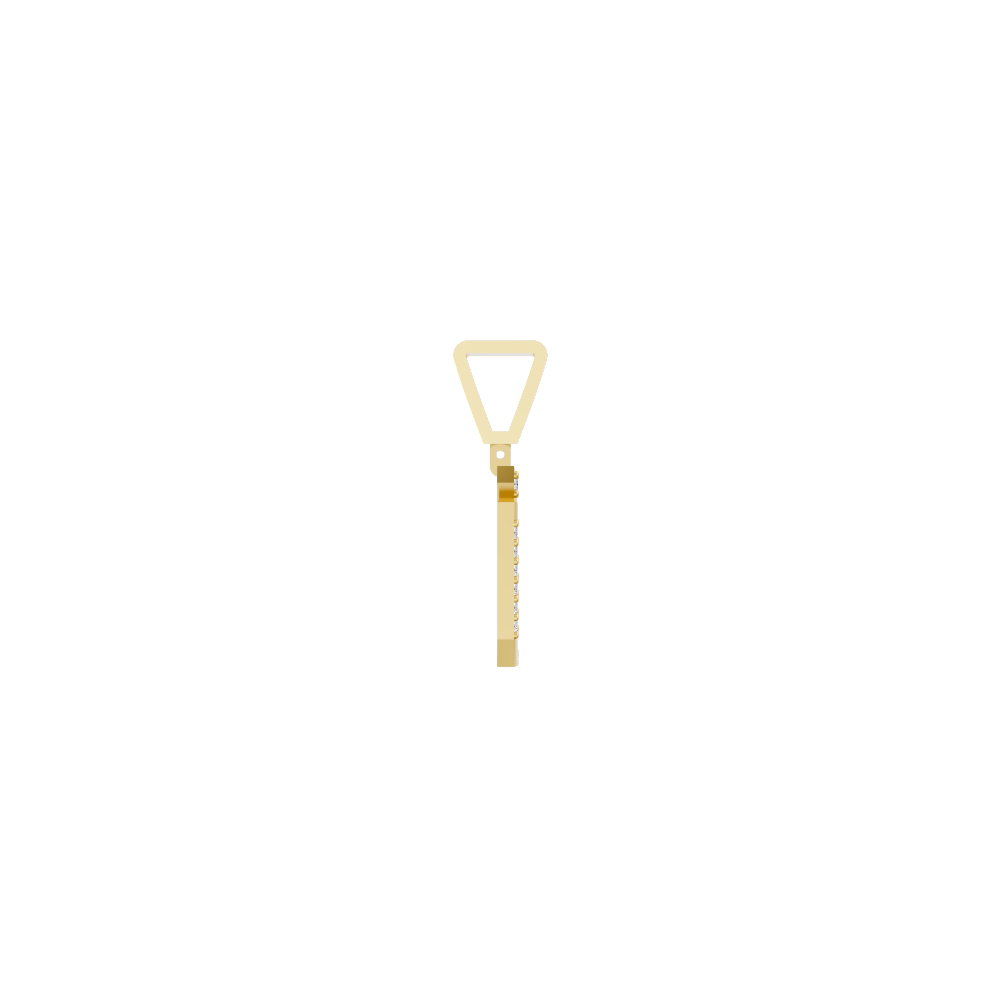 Aarinya Geometric Diamond Initial 'M' Pendant, The Signature Letter 'M' Pendant