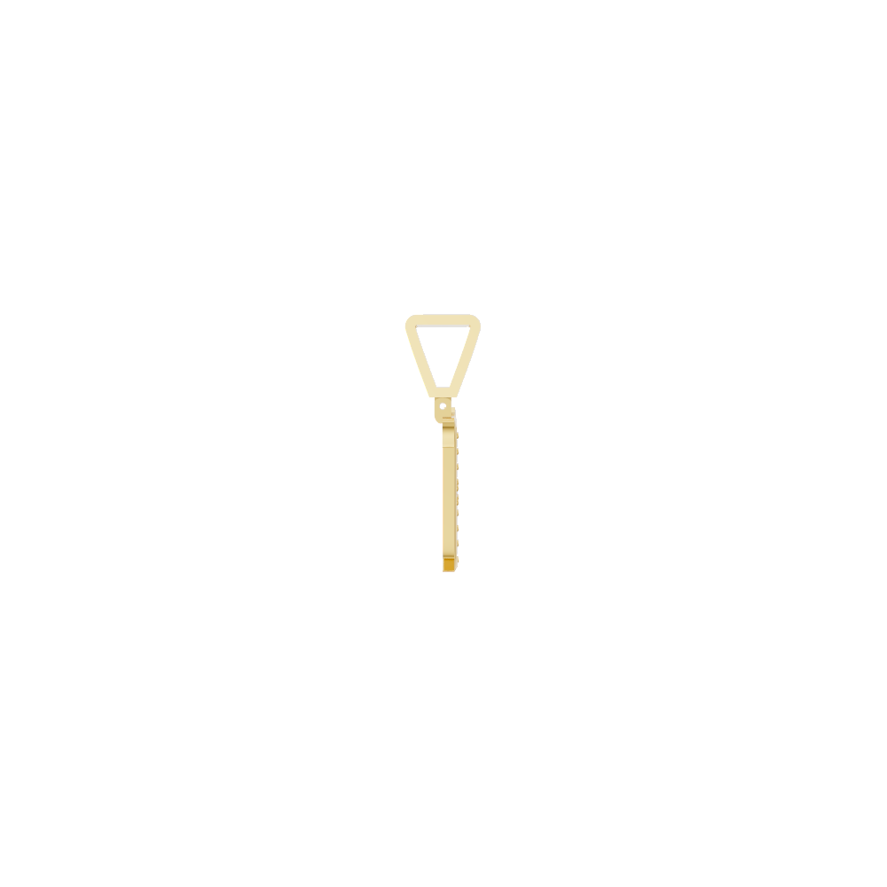 Aarinya Curved 'N' Diamond Alphabet Pendant, The Calligraphic Diamond Initial 'N' Pendant