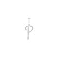 Aarinya Flowing Initial 'P' Gold Diamond Pendant