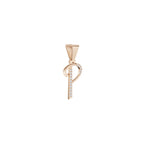Aarinya Flowing Initial 'P' Gold Diamond Pendant
