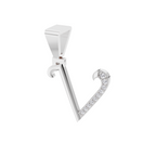 Aarinya Pave Accent Diamond Letter 'V' Pendant, The Calligraphic Diamond Initial 'V' Pendant