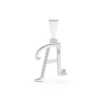 Aarinya Script Yellow Gold 'A' Lab Grown Diamond Pendant, The Solstice Script Initial 'A' Pendant