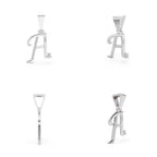 Aarinya Script Yellow Gold 'A' Lab Grown Diamond Pendant, The Solstice Script Initial 'A' Pendant