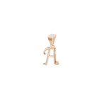 Aarinya Script Yellow Gold 'A' Lab Grown Diamond Pendant