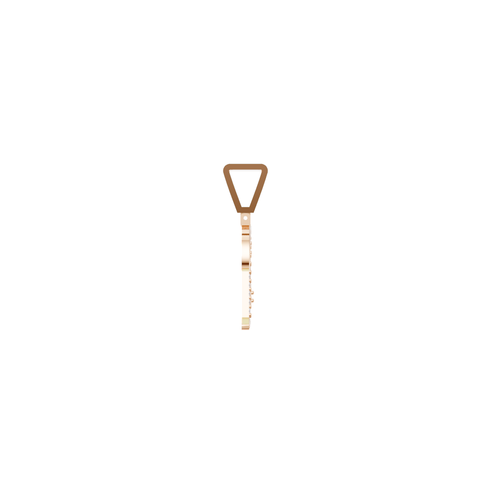 Aarinya Script Yellow Gold 'A' Lab Grown Diamond Pendant, The Solstice Script Initial 'A' Pendant