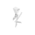 Aarinya Sculpted 'K' Lab Grown Diamond Pendant, The Prism Sculpted Initial 'K' Pendant