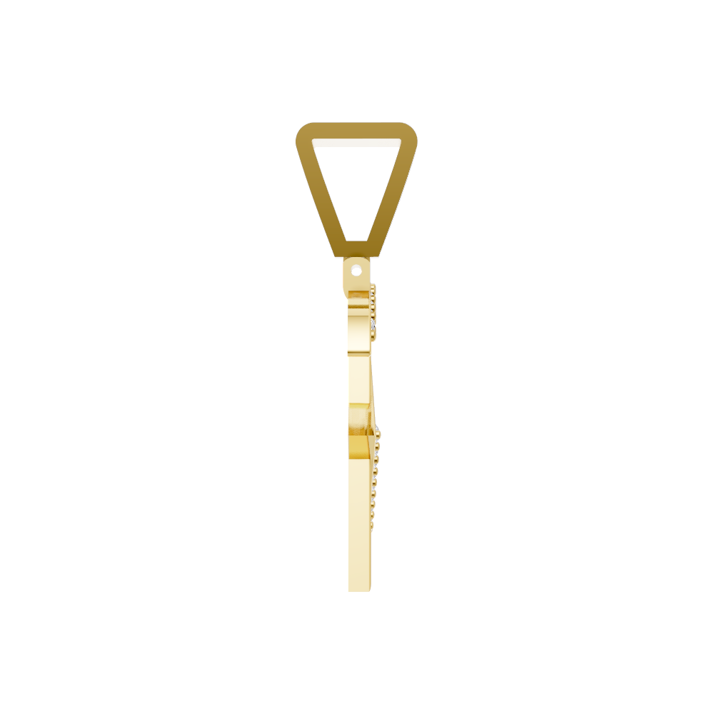 Aarinya Sculpted 'K' Lab Grown Diamond Pendant, The Prism Sculpted Initial 'K' Pendant