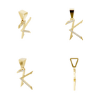 Aarinya Sculpted 'K' Lab Grown Diamond Pendant, The Prism Sculpted Initial 'K' Pendant