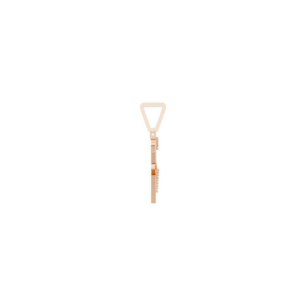 Aarinya Sculpted 'K' Lab Grown Diamond Pendant, The Prism Sculpted Initial 'K' Pendant