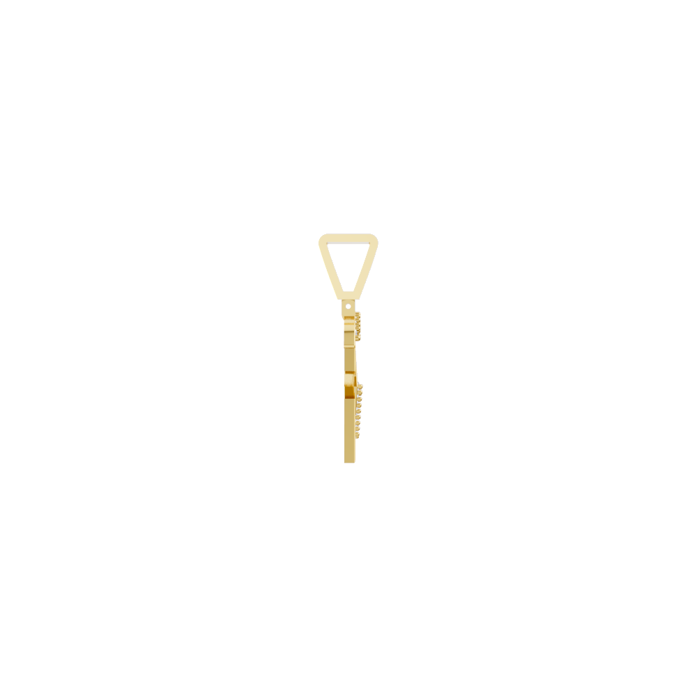 Aarinya Sculpted 'K' Lab Grown Diamond Pendant, The Prism Sculpted Initial 'K' Pendant