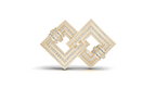 Aarinya Infinity Square Lab-Grown Diamond Brooch, Lumina Double-Square Statement Brooch