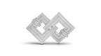 Aarinya Infinity Square Lab-Grown Diamond Brooch, Lumina Double-Square Statement Brooch