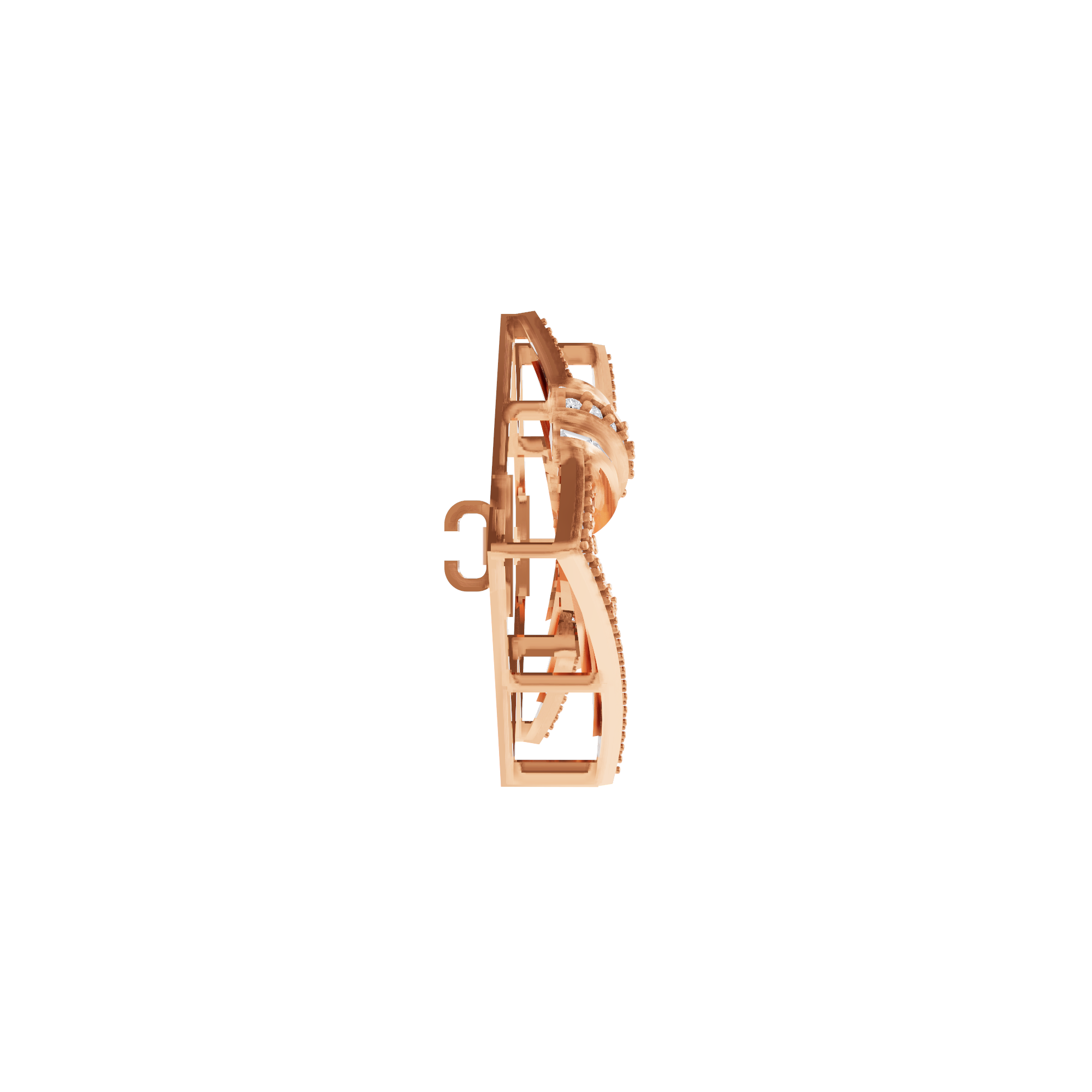 Aarinya Infinity Square Lab-Grown Diamond Brooch, Lumina Double-Square Statement Pin