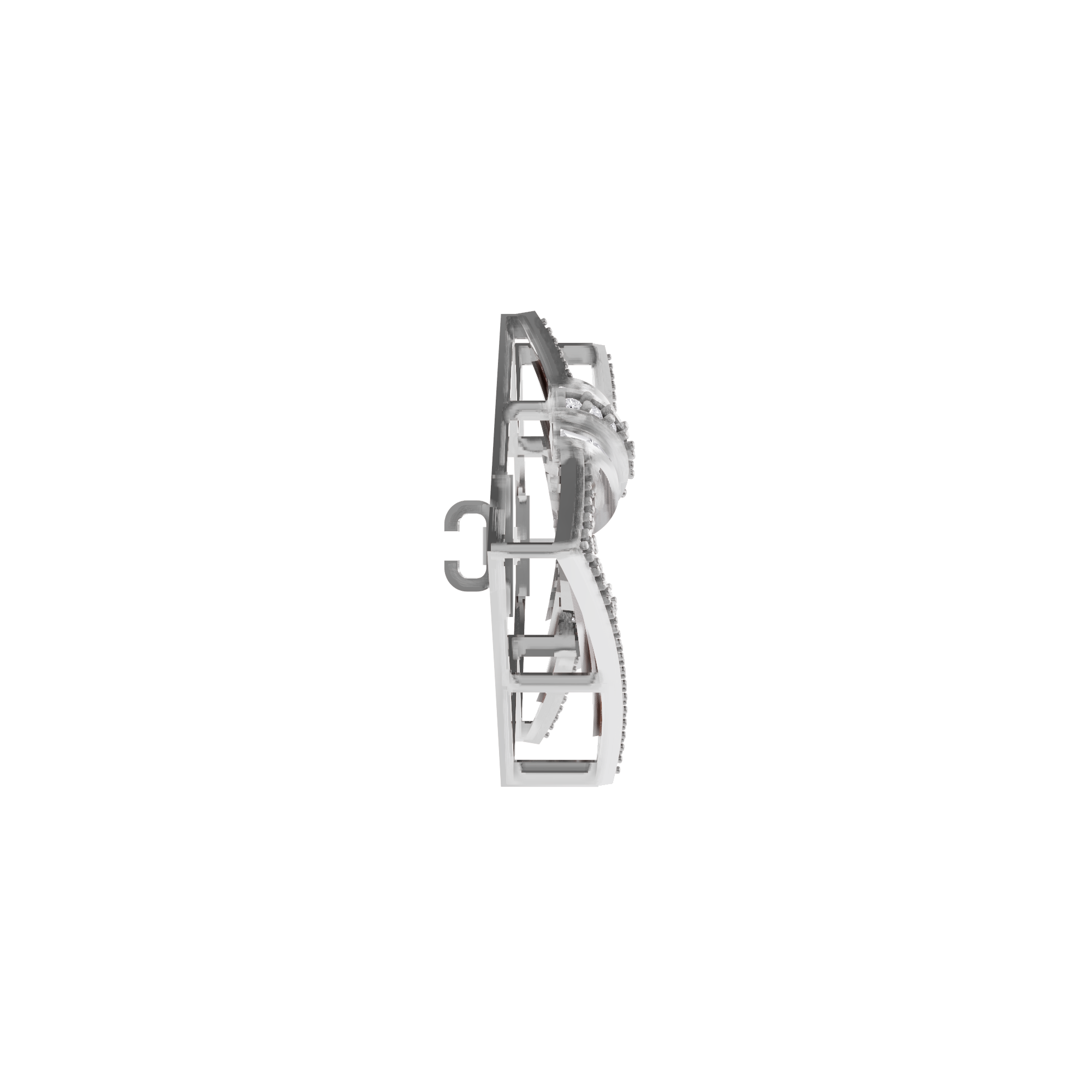 Aarinya Infinity Square Lab-Grown Diamond Brooch, Lumina Double-Square Statement Pin