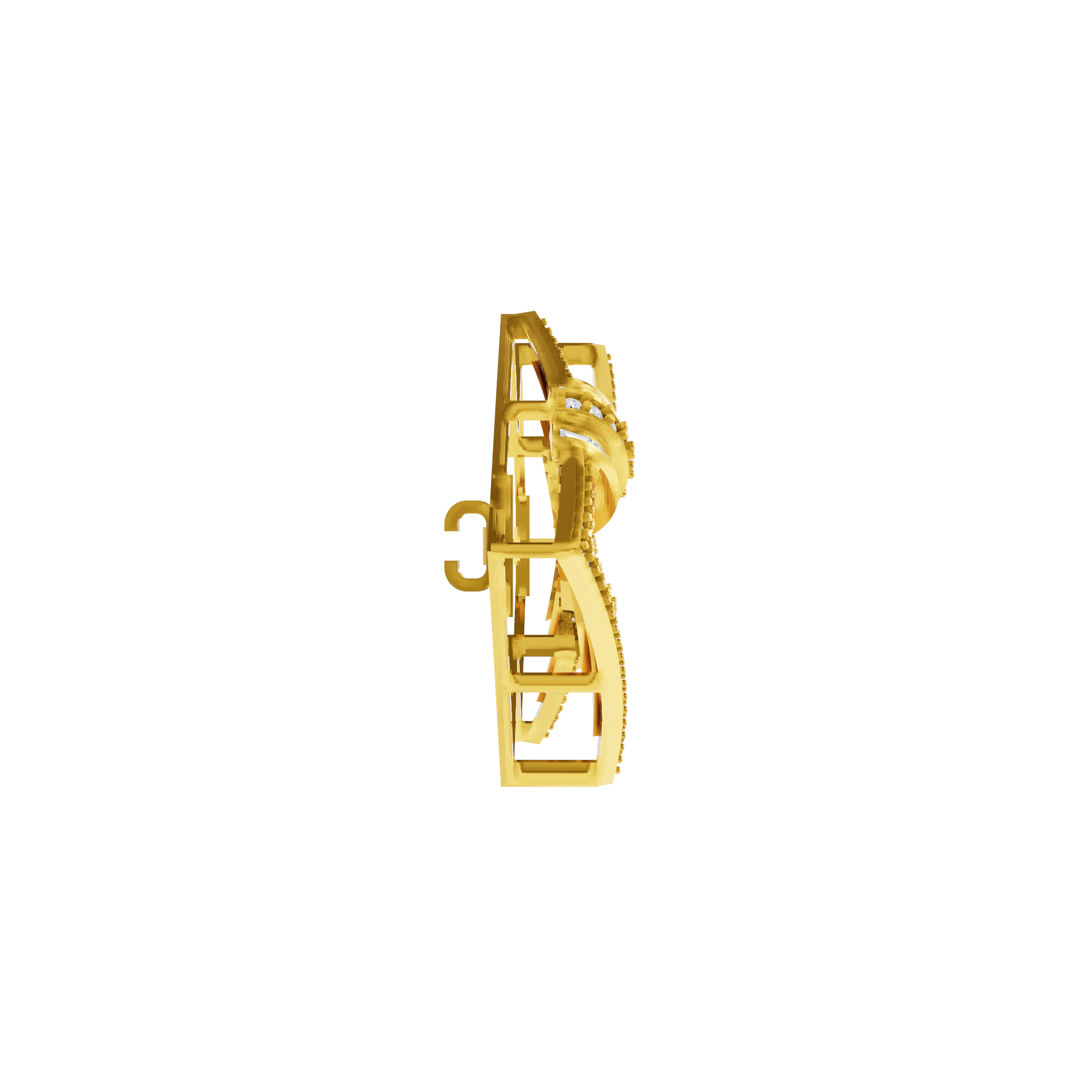 Aarinya Infinity Square Lab-Grown Diamond Brooch, Lumina Double-Square Statement Pin