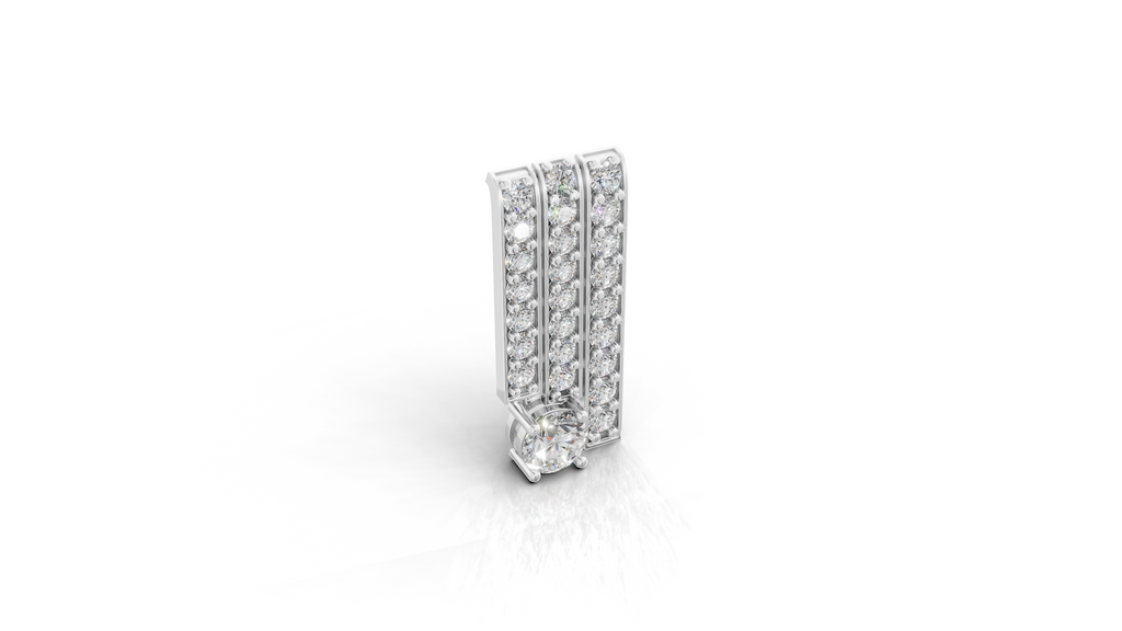 Aarinya Linear Solitaire Brooch, The Zenith Cascade Lab-Diamond Brooch