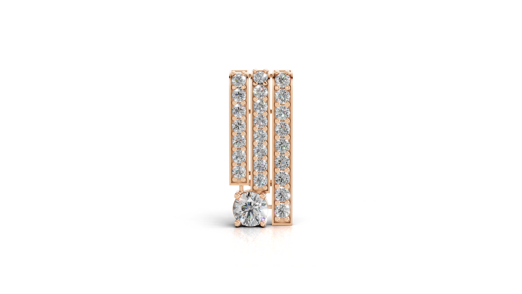 Aarinya Linear Solitaire Brooch, The Zenith Cascade Lab-Diamond Brooch