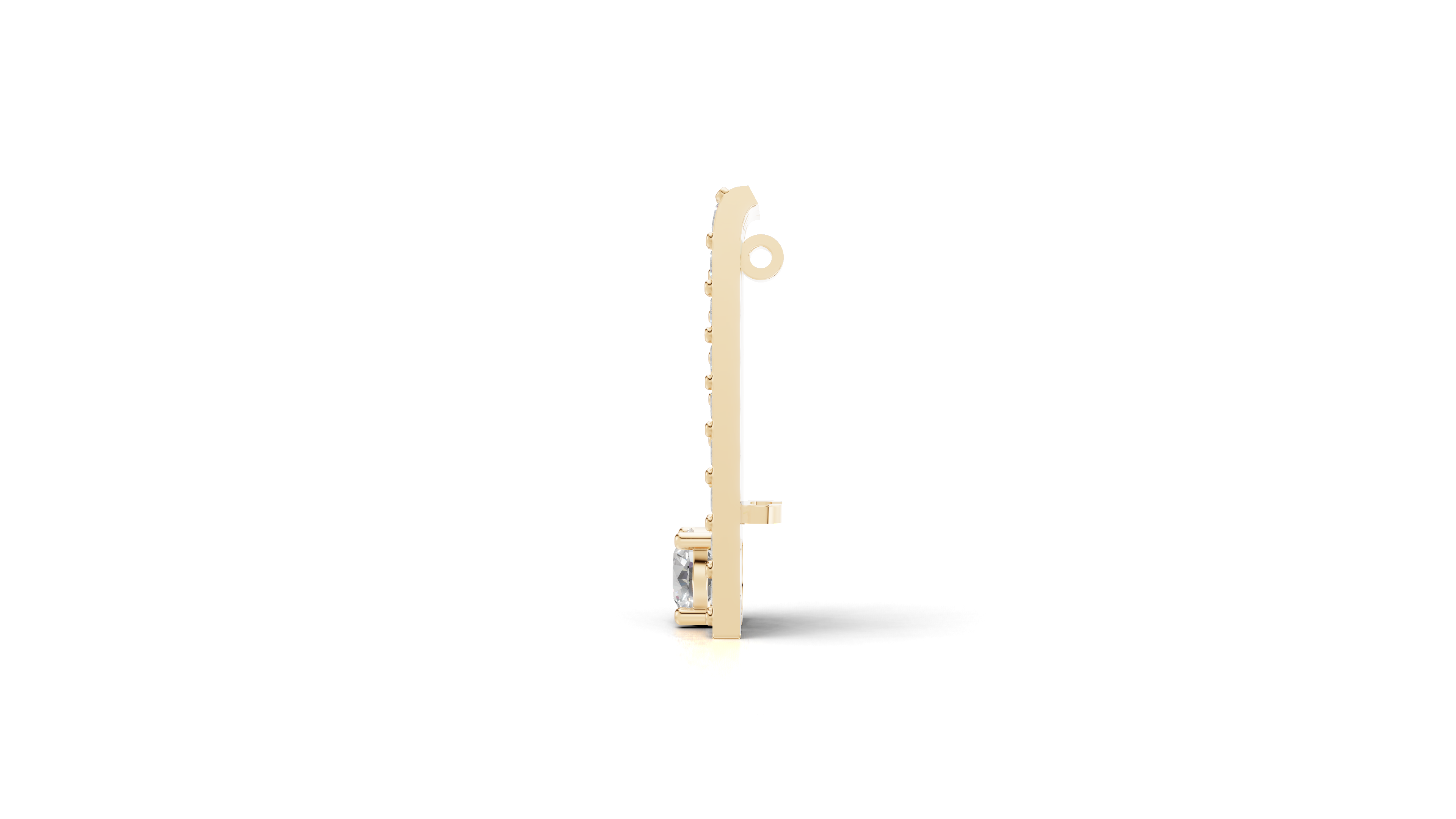 Aarinya Linear Solitaire Brooch, The Zenith Cascade Lab-Diamond Brooch