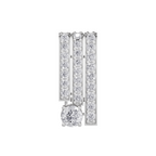 Aarinya Linear Solitaire Brooch, The Zenith Cascade Lab-Diamond pin