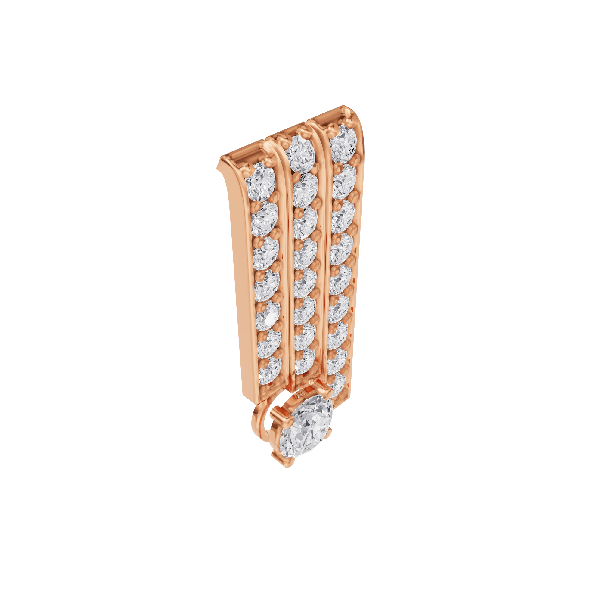 Aarinya Linear Solitaire Brooch, The Zenith Cascade Lab-Diamond pin
