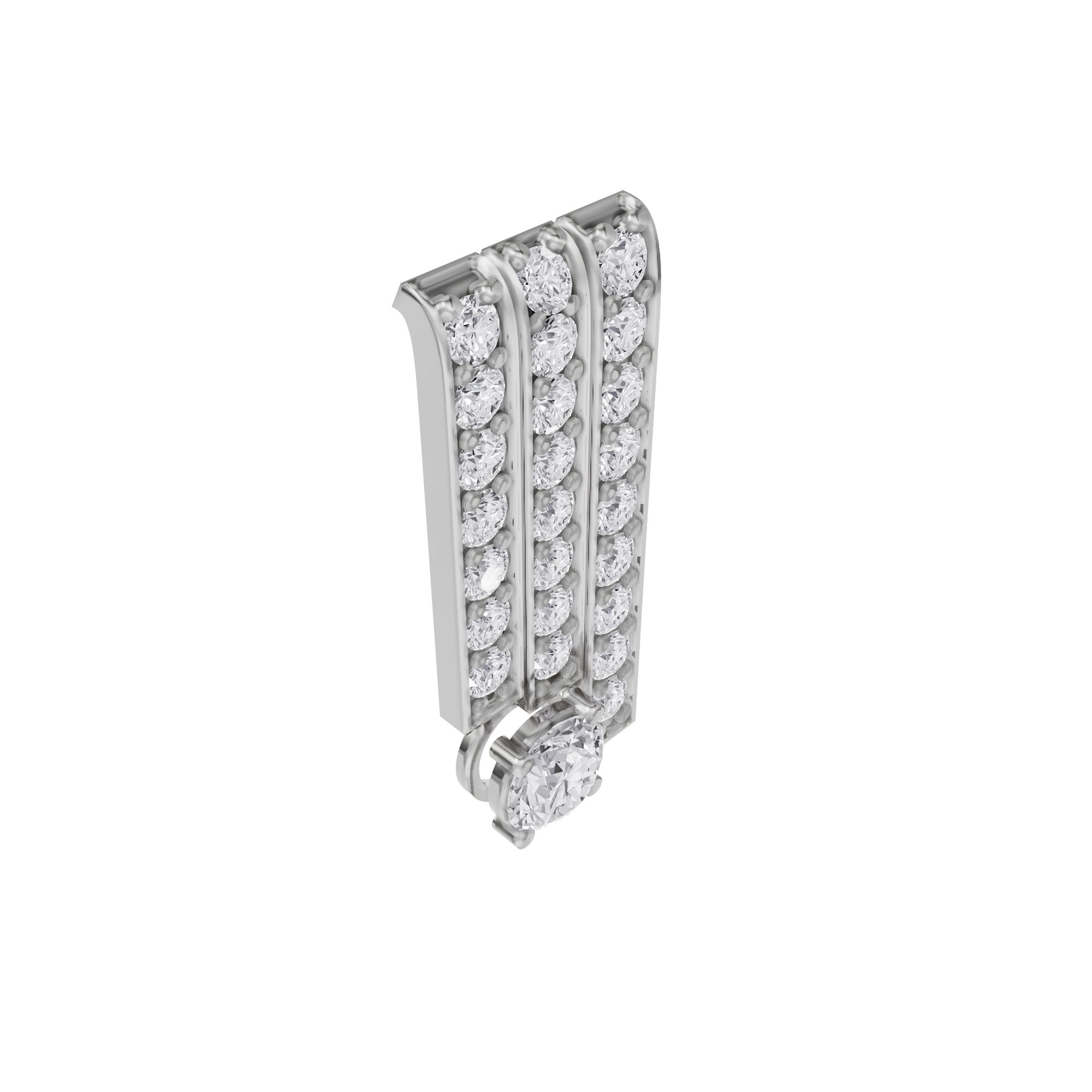 Aarinya Linear Solitaire Brooch, The Zenith Cascade Lab-Diamond pin