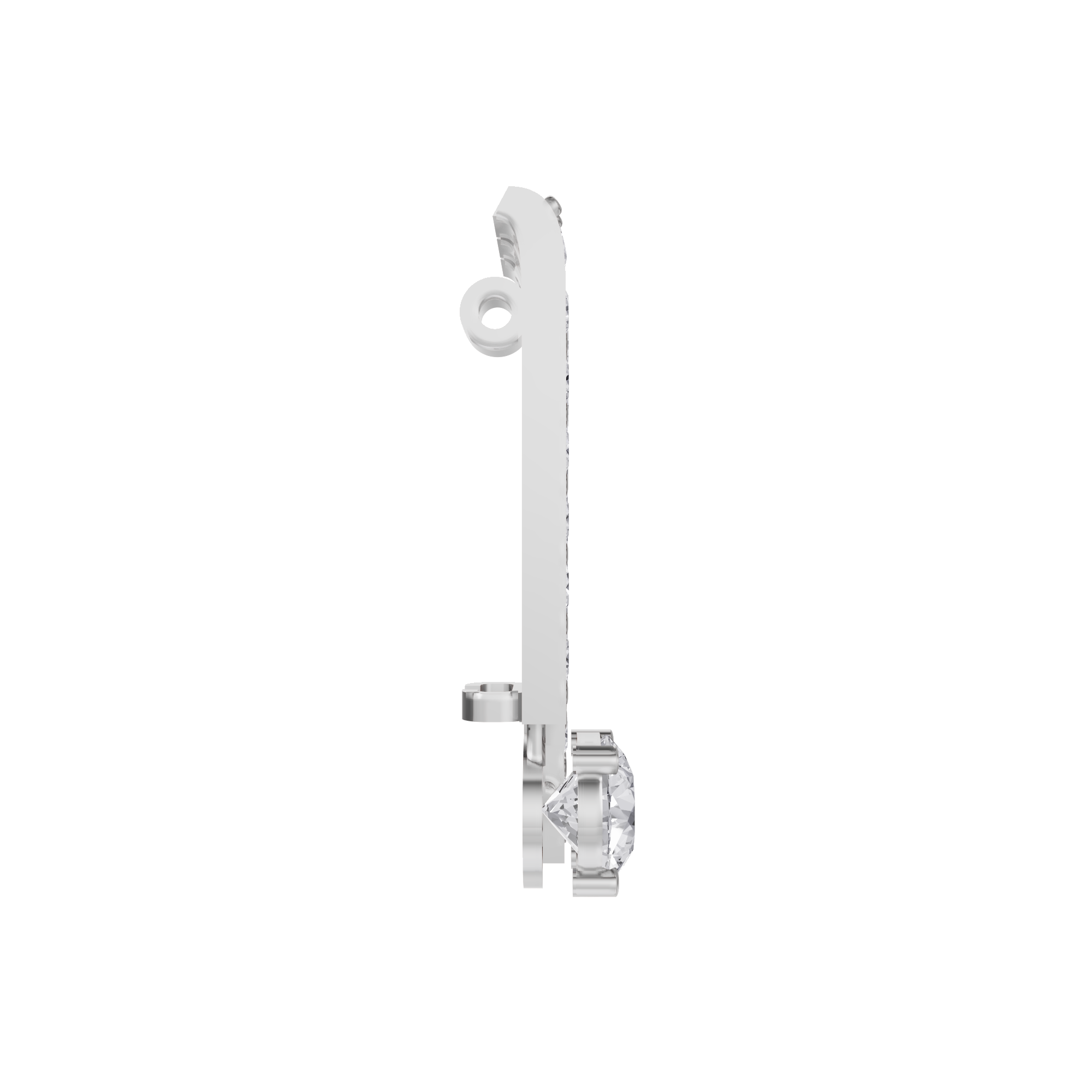 Aarinya Linear Solitaire Brooch, The Zenith Cascade Lab-Diamond pin