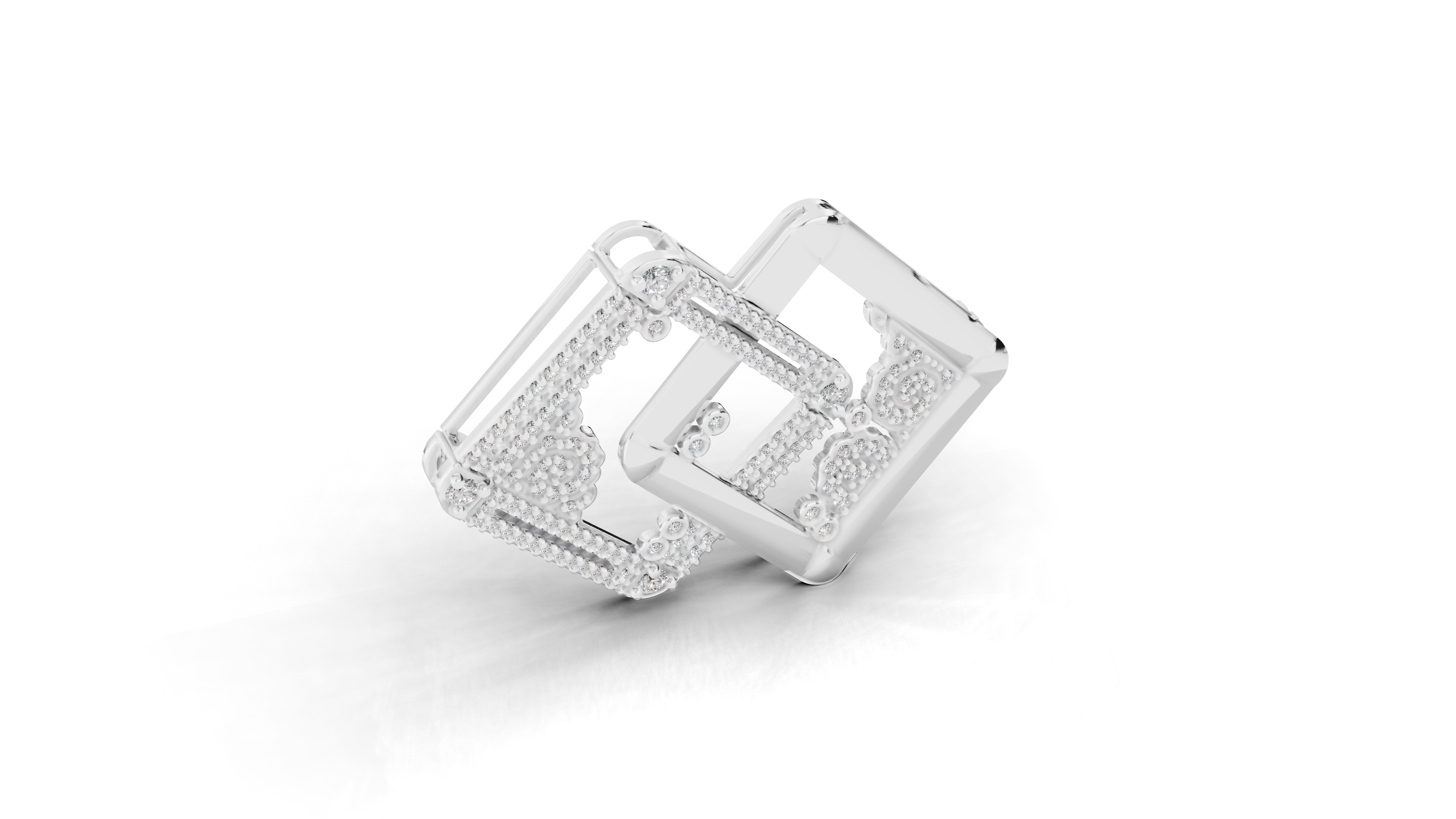Aarinya Intertwined Square Brooch, The Geometric Filigree Lapel Pin