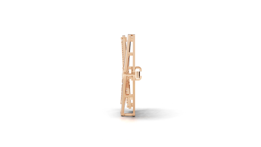 Aarinya Intertwined Square Brooch, The Geometric Filigree Lapel Pin