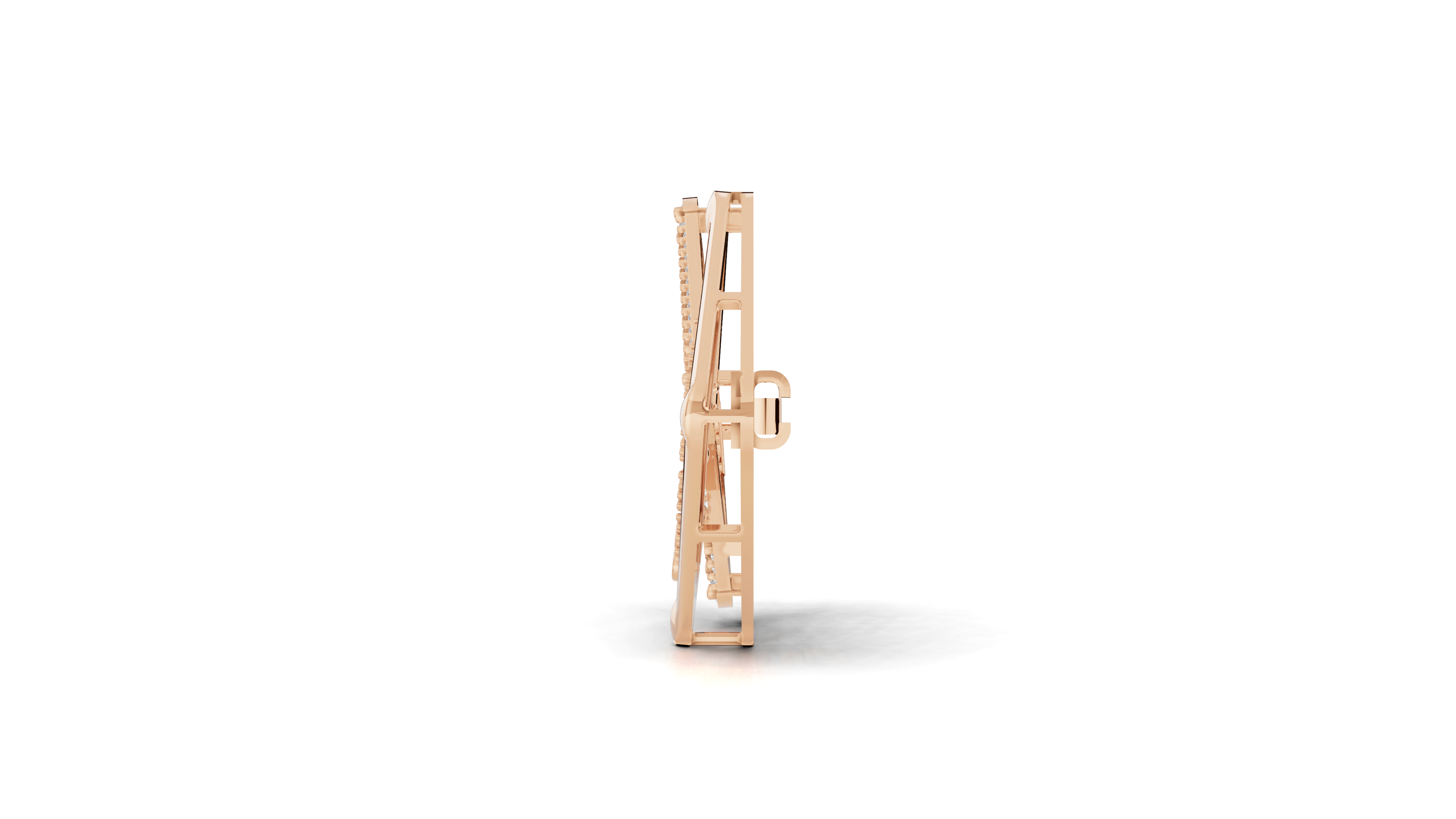Aarinya Intertwined Square Brooch, The Geometric Filigree Lapel Pin