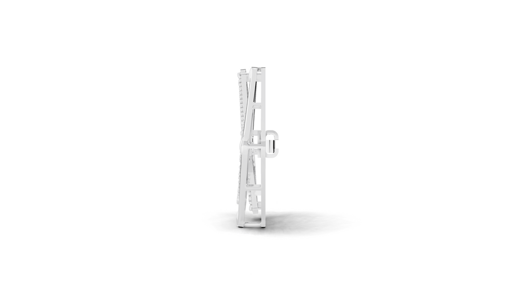 Aarinya Intertwined Square Brooch, The Geometric Filigree Lapel Pin