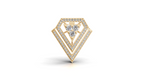 Aarinya Shield Lab-Grown Diamond Lapel Pin, The Prism Triangle Tiered Brooch