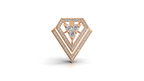 Aarinya Shield Lab-Grown Diamond Lapel Pin, The Prism Triangle Tiered Brooch