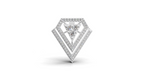Aarinya Shield Lab-Grown Diamond Lapel Pin, The Prism Triangle Tiered Brooch