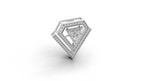 Aarinya Shield Lab-Grown Diamond Lapel Pin, The Prism Triangle Tiered Brooch