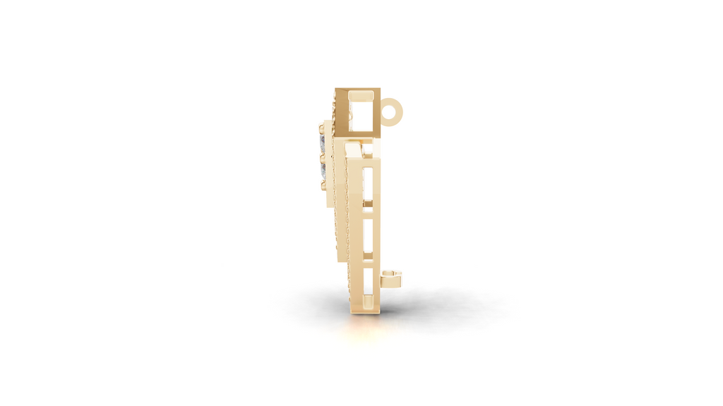 Aarinya Shield Lab-Grown Diamond Lapel Pin, The Prism Triangle Tiered Brooch