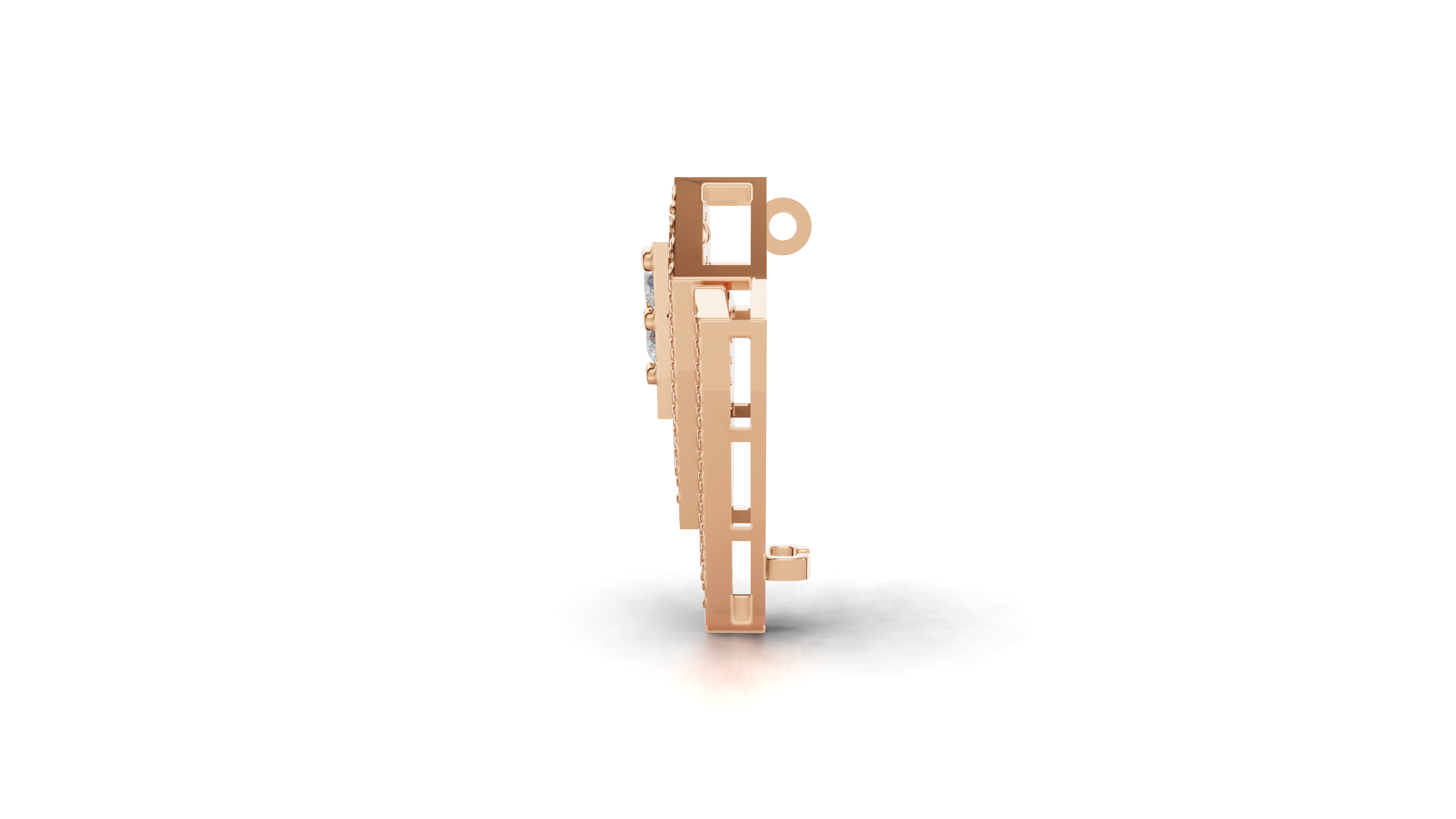 Aarinya Shield Lab-Grown Diamond Lapel Pin, The Prism Triangle Tiered Brooch