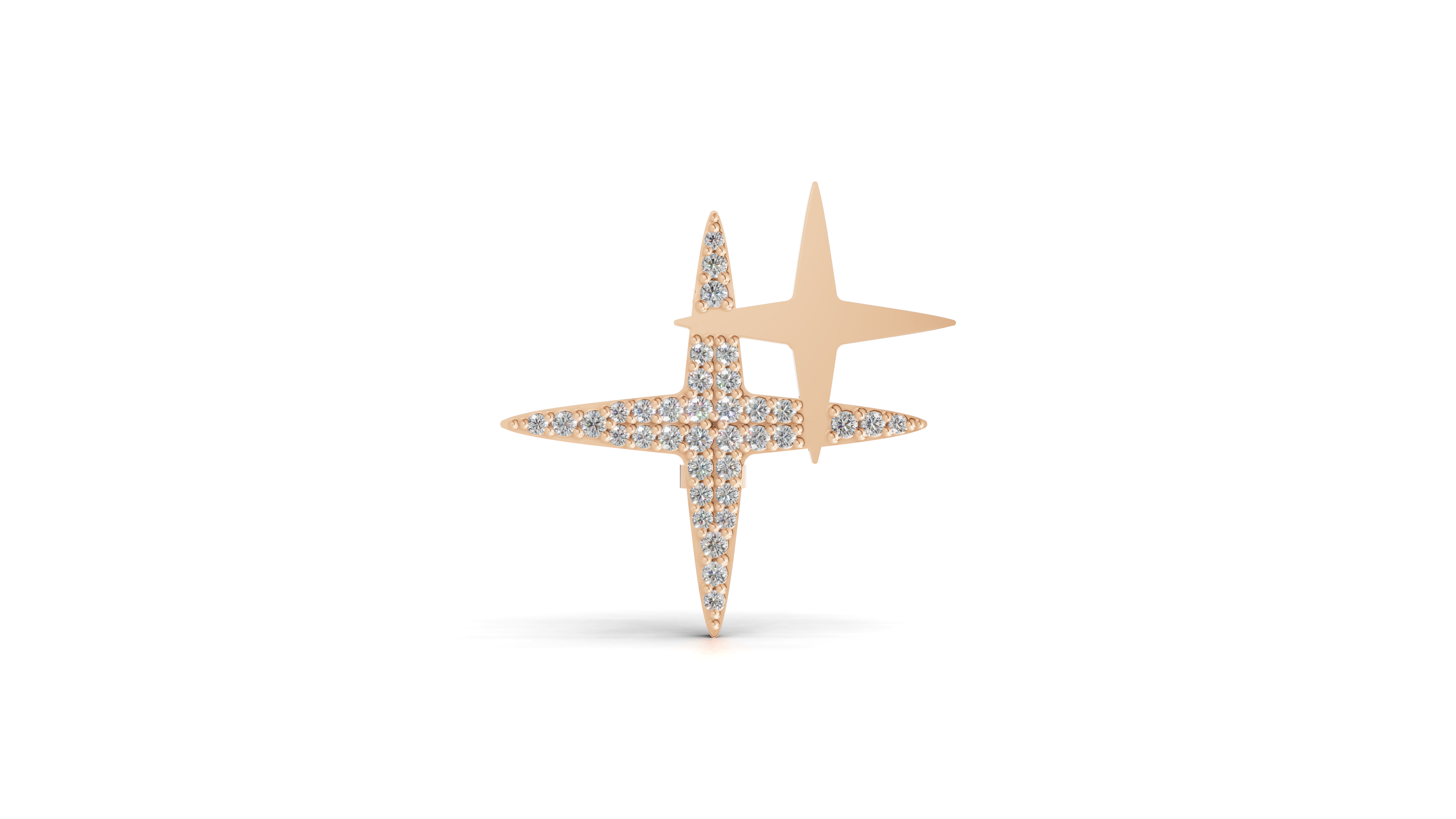 Aarinya Celestial Twin Star Brooch, The Polaris Cluster Star Brooch