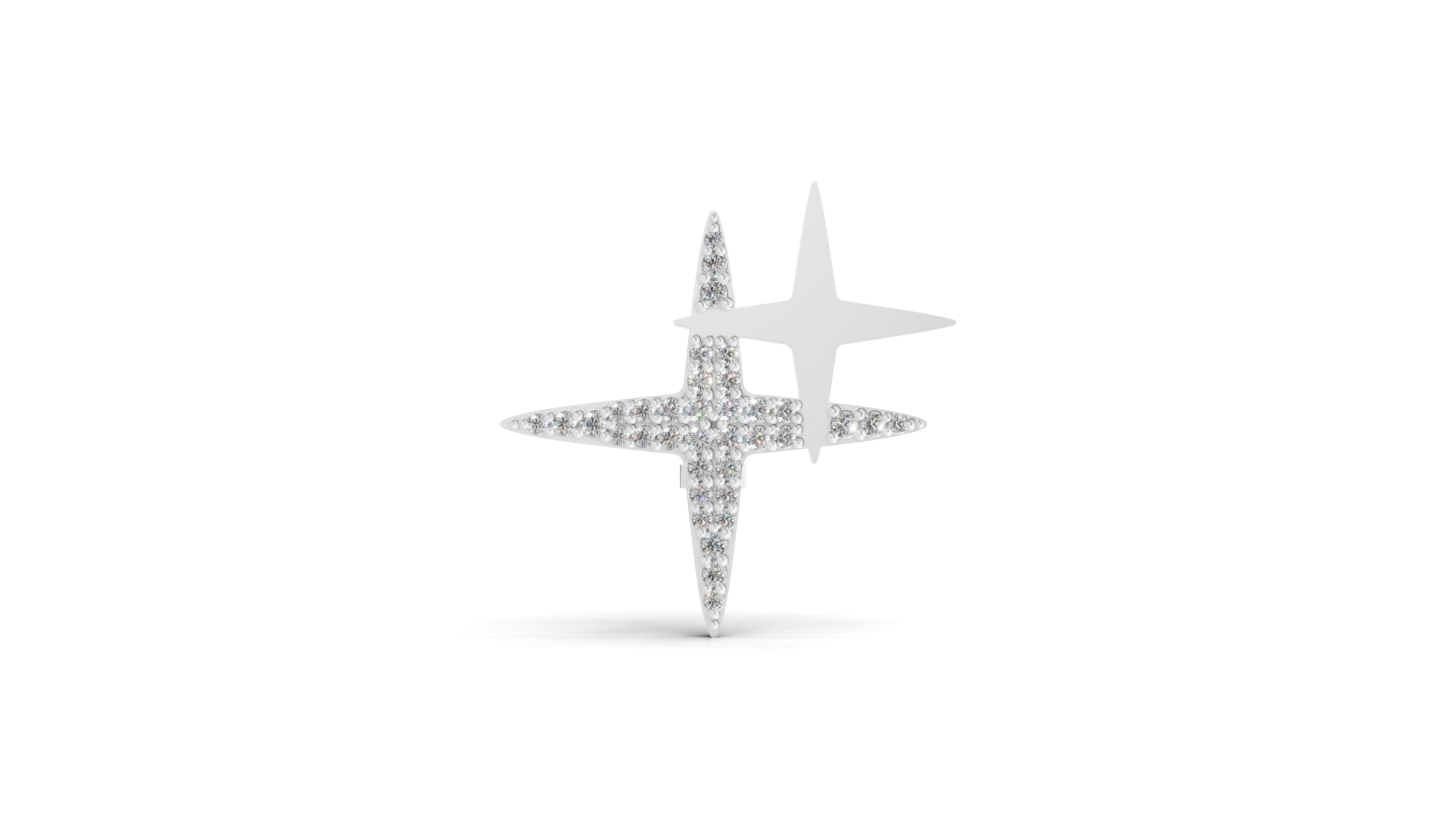 Aarinya Celestial Twin Star Brooch, The Polaris Cluster Star Brooch