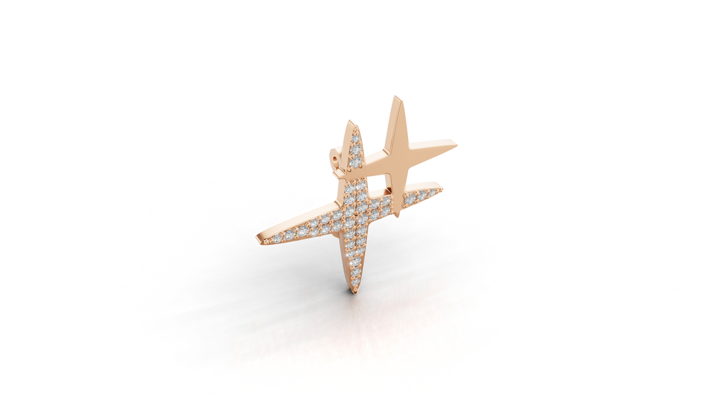 Aarinya Celestial Twin Star Brooch, The Polaris Cluster Star Brooch