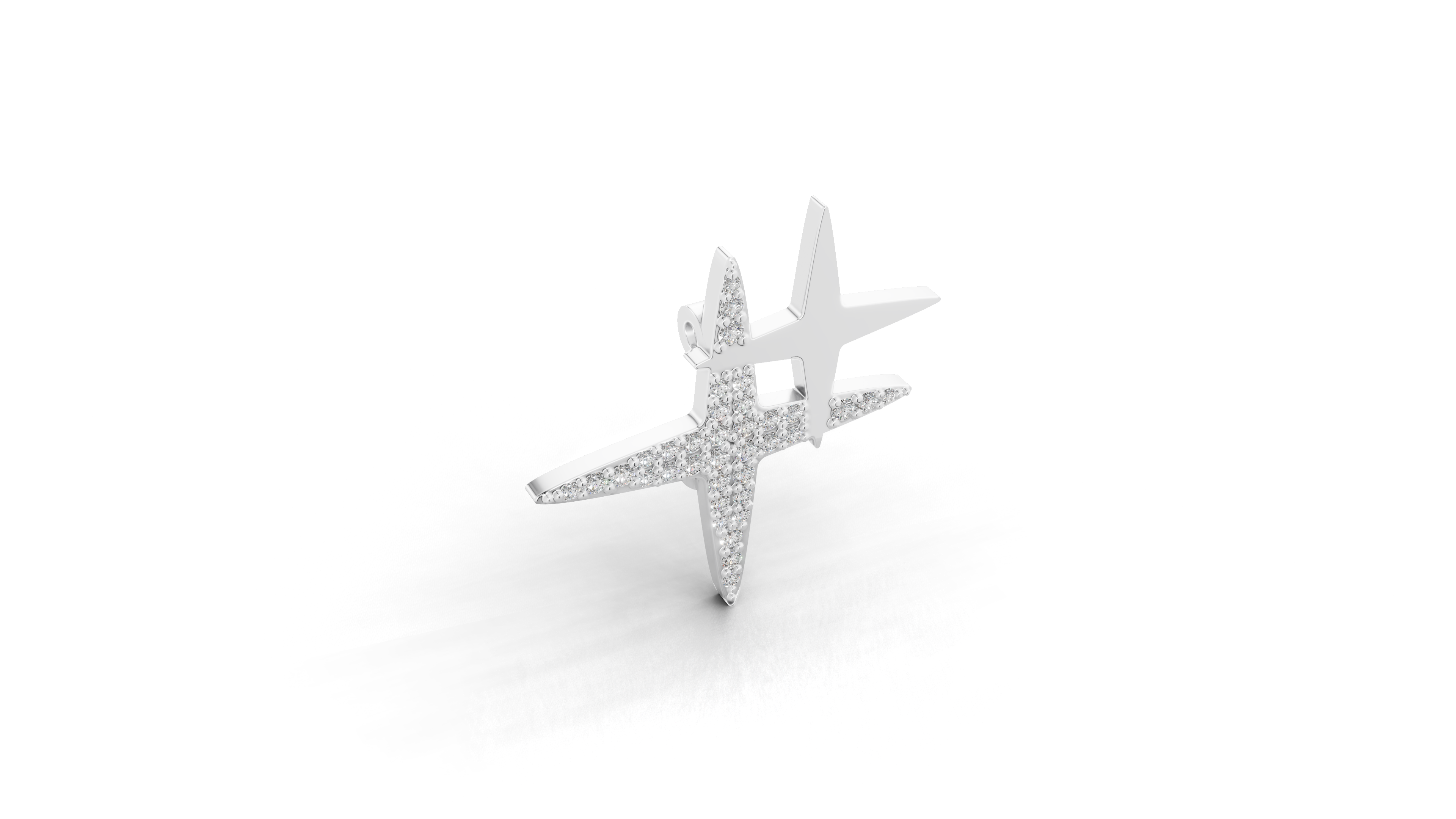 Aarinya Celestial Twin Star Brooch, The Polaris Cluster Star Brooch