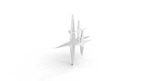 Aarinya Intersecting Starburst Lapel Pin, The Orion Multi-Star Statement Pin
