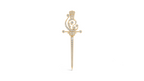 The Imperial Scepter Lab-Grown Diamond Brooch, The Sovereign Crest Sword Brooch