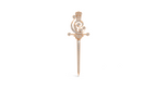 The Imperial Scepter Lab-Grown Diamond Brooch, The Sovereign Crest Sword Brooch